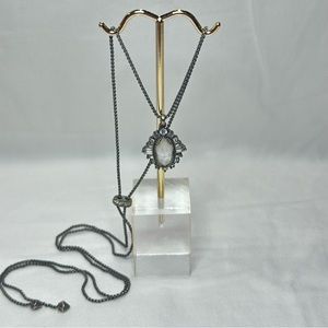 Kendra Scott long pewter necklace